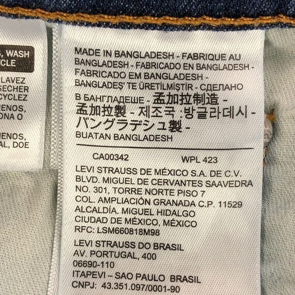 Levis 512 Jeans Mens 30x30 (30x28)* Blue Slim Tapered Medium Wash Cotton Stretch - Picture 7 of 12